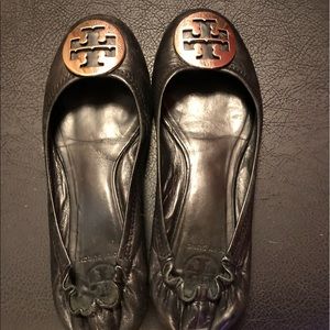 Tory Burch Black Reva Ballet Slippers